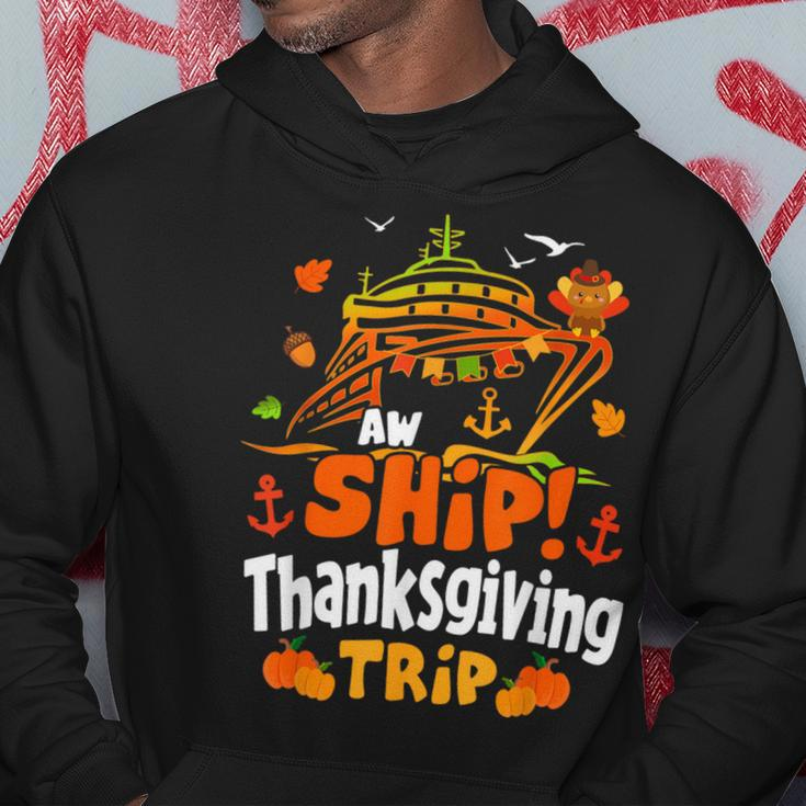 Thanksgiving Cruise Ship Aw Ship It's A Thankful Trip Turkey Hoodie Funny Gifts