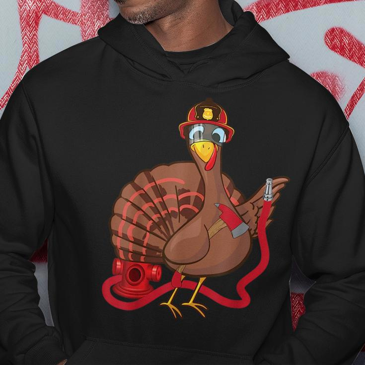 Thanksgiving Firefighter Turkey - Funny Feast Day Gift Hoodie Unique Gifts
