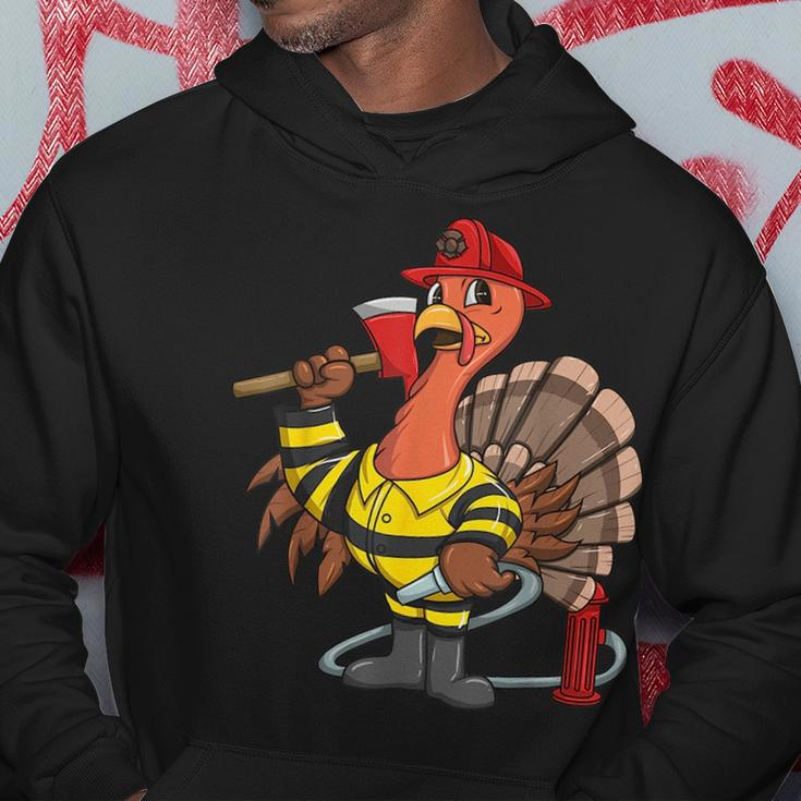 Thanksgiving Firefighter Turkey - Proud Fireman Gift Hoodie Unique Gifts