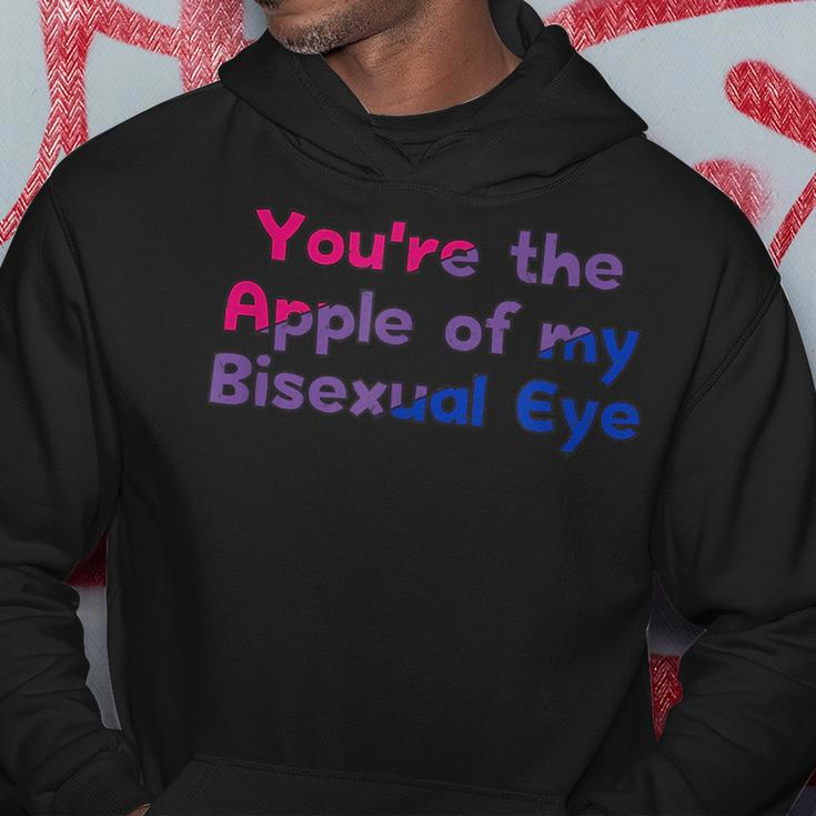 The Apple Of My Bisexual Eye Bi Couples Bi Pride Lovers Lgbt Hoodie Unique Gifts