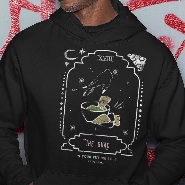 The Guac Guacamole Funny Tarot Reading Card Crescent Moon Reading Funny Designs Funny Gifts Hoodie Unique Gifts