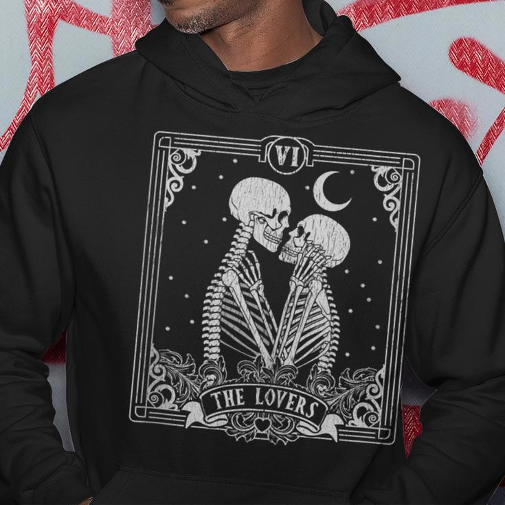 The Lovers Tarot Card Skeleton Halloween Occult Vintage Tarot Funny Gifts Hoodie Unique Gifts