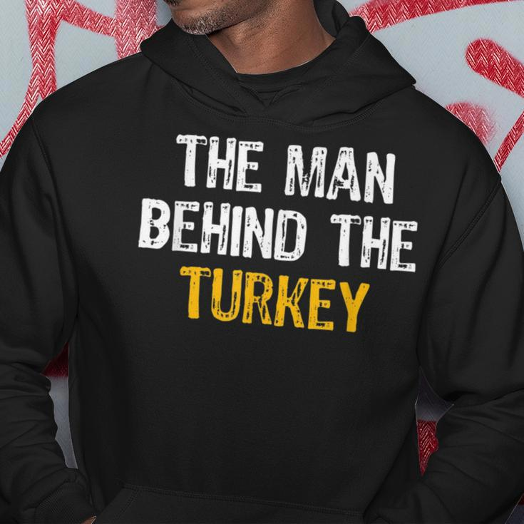 The Man Behind The Turkey Pregnancy Thanksgiving Hoodie Unique Gifts