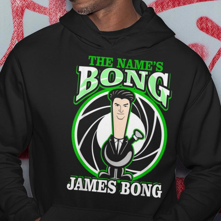 The Name Is Bong James Bong Parody Weed 420 Stoner Weed Funny Gifts Hoodie Unique Gifts