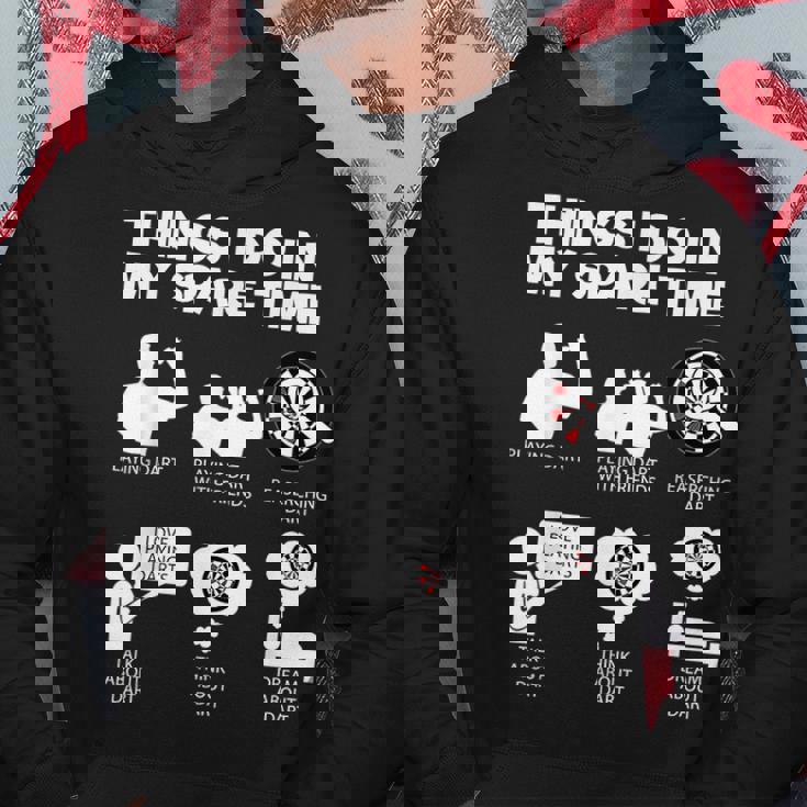 Things I Do In My Spare Time Darts Darts Funny Gifts Hoodie Unique Gifts