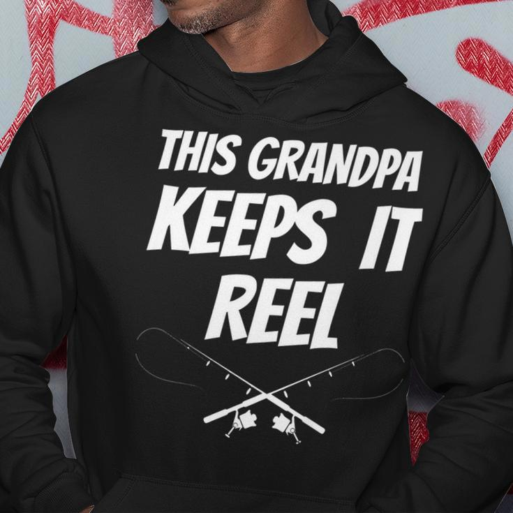 This Grandpa Keeps It Reel Funny Hoodie Unique Gifts