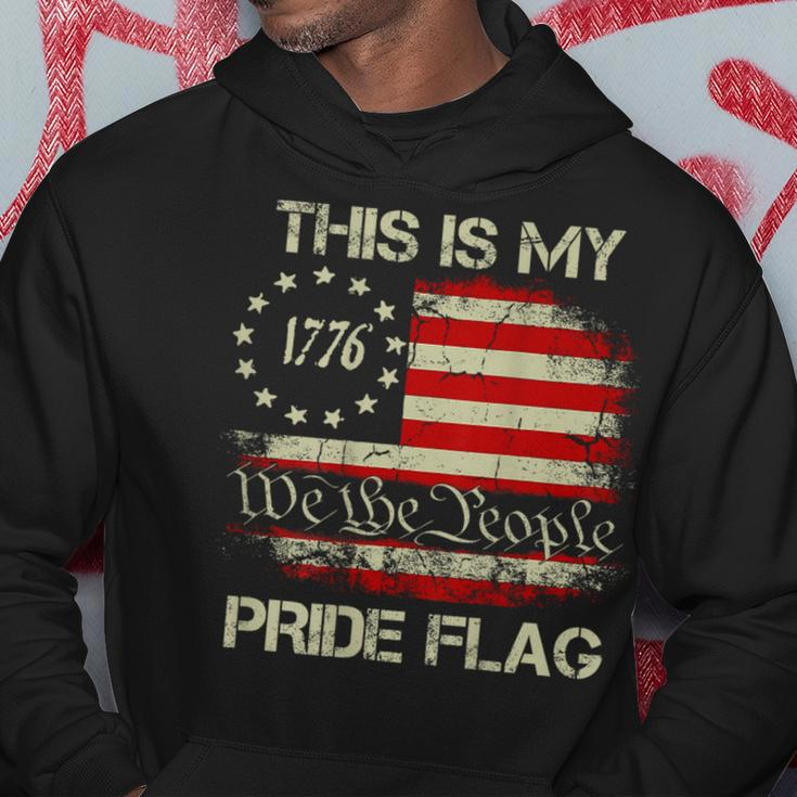This Is My Pride Flag 4Th Of July Patriotic Usa Flag On Back Hoodie Unique Gifts
