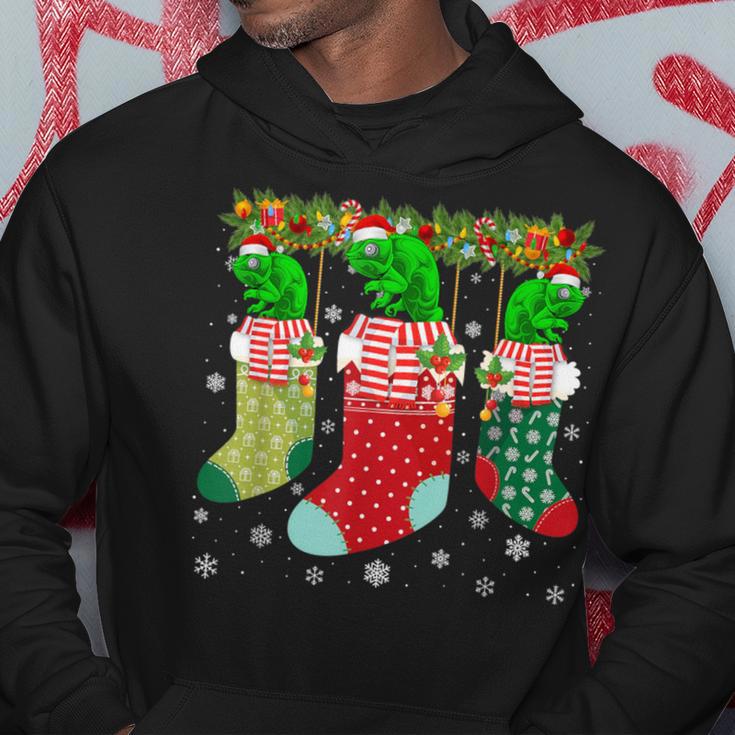 Three Chameleon In Socks Ugly Christmas Sweater Party Hoodie Unique Gifts