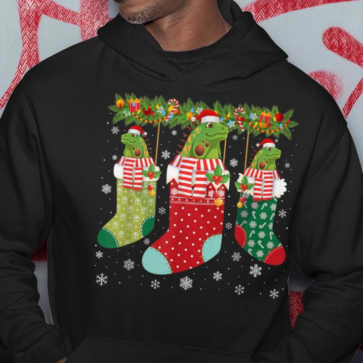 Three Iguana In Socks Ugly Christmas Sweater Party Hoodie Unique Gifts