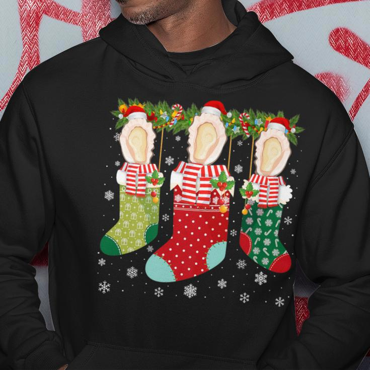 Three Oyster In Socks Ugly Christmas Sweater Party Hoodie Unique Gifts