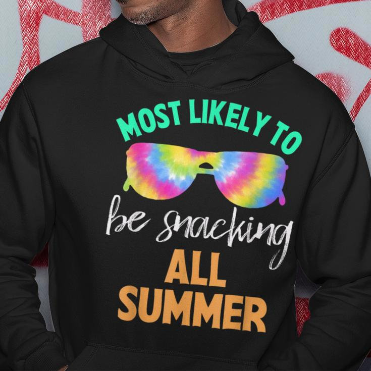Tie Dye Most Likely To Be Snacking All Summer Hoodie Unique Gifts