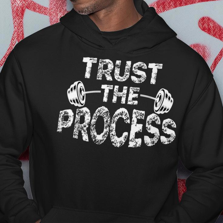 Trust The Process Motivational Quote Gym Workout Retro Hoodie Unique Gifts