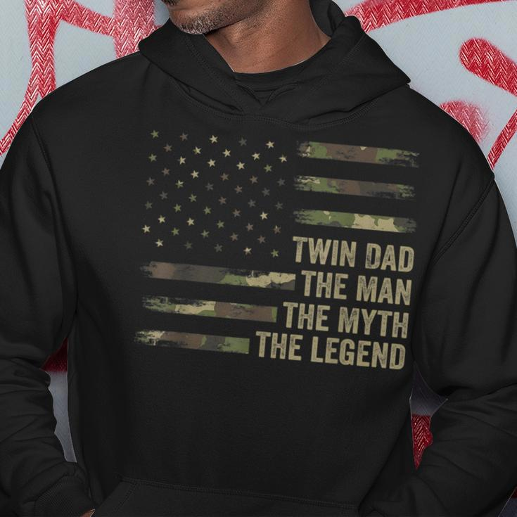 Twin Dad Camo Usa Flag Twin Dad The Man The Myth The Legend Hoodie Funny Gifts