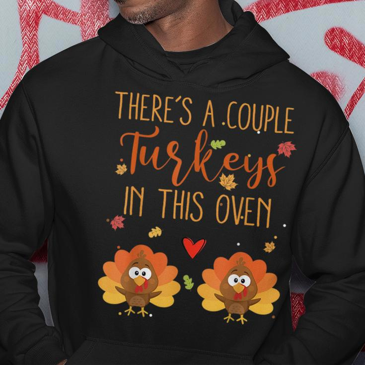Twin Pregnancy Announcement Baby Reveal Thanksgiving Hoodie Unique Gifts