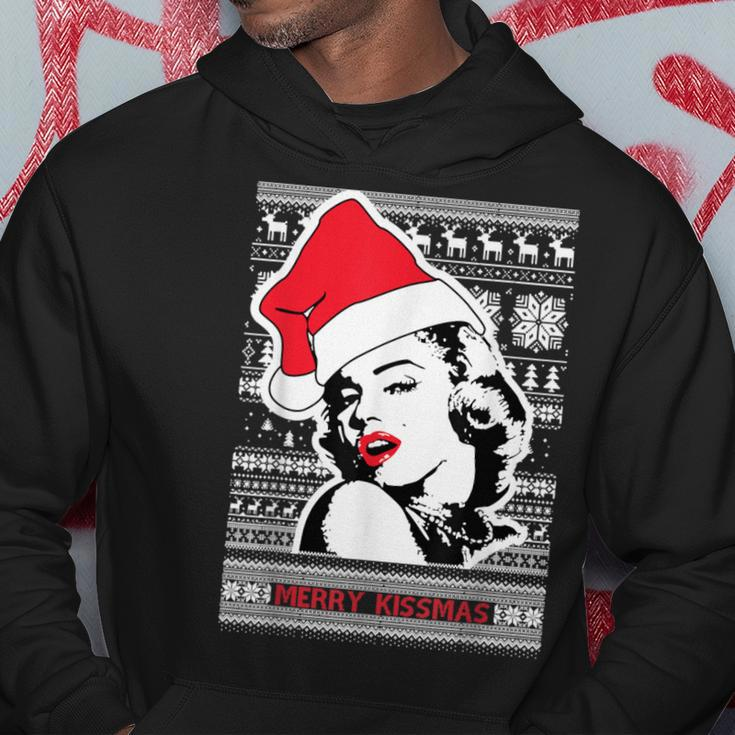 Ugly Christmas Sweater Style Merry Kissmas Hoodie Unique Gifts