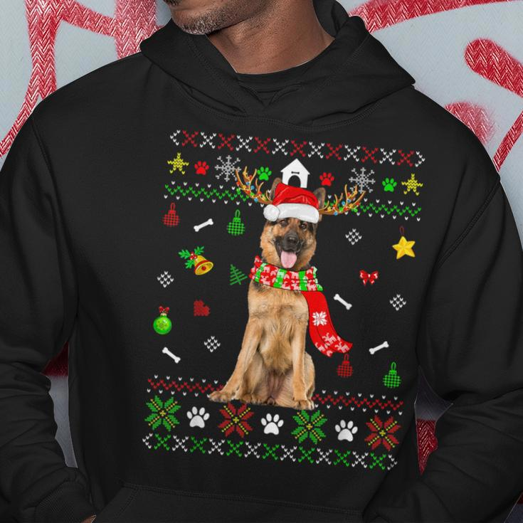Ugly Sweater Christmas German Shepherd Dog Puppy Xmas Pajama Hoodie Unique Gifts