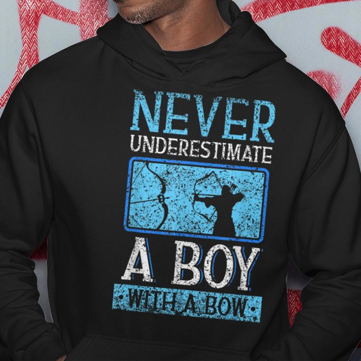 Never Underestimate A Boy With A Bow Arrow Archery Archer Hoodie Personalized Gifts