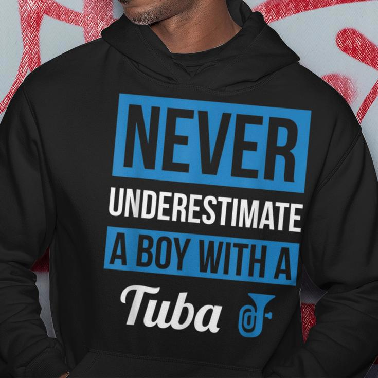 Never Underestimate A Boy With A Tuba Hoodie Unique Gifts