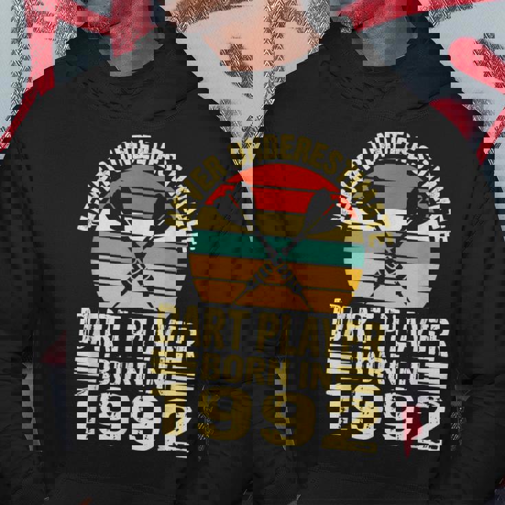 Never Underestimate Dart Player Born In 1992 Dart Darts Hoodie Unique Gifts