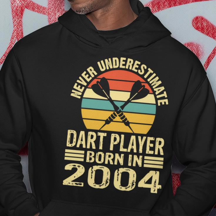 Never Underestimate Dart Player Born In 2004 Dart Darts Hoodie Funny Gifts