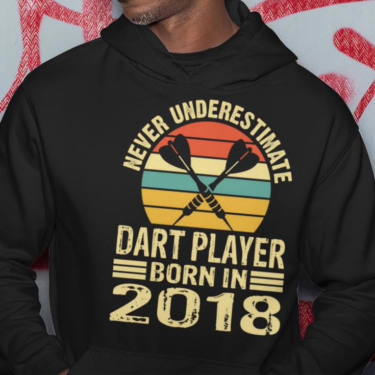 Never Underestimate Dart Player Born In 2018 Dart Darts Hoodie Funny Gifts