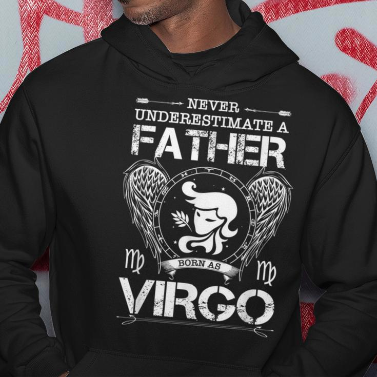 Never Underestimate A Father Born As Virgo Virgo Zodiac Hoodie Personalized Gifts