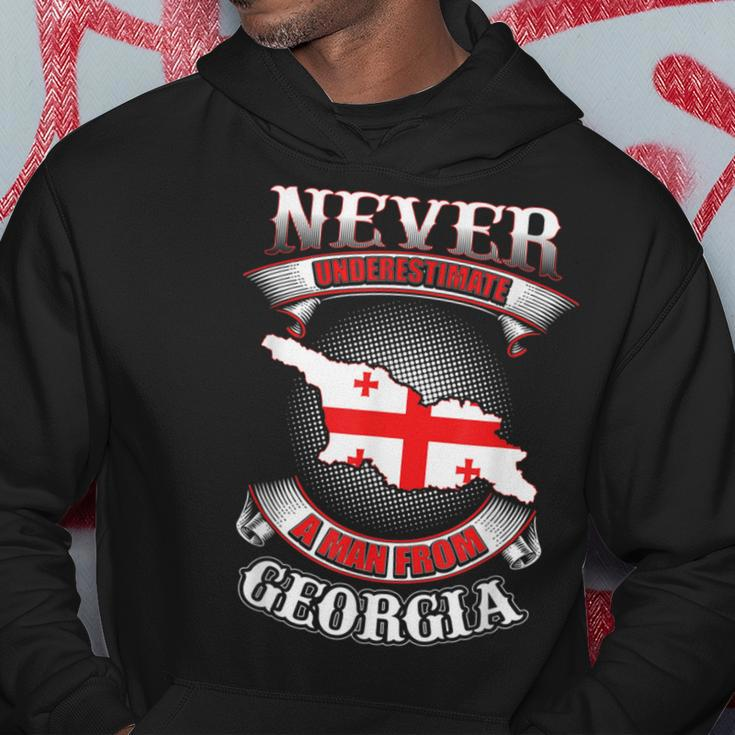 Never Underestimate Georgia Georgia Country Map Hoodie Unique Gifts