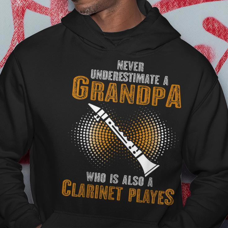 Never Underestimate Grandpa Who Is Also A Clarinet Player Hoodie Unique Gifts