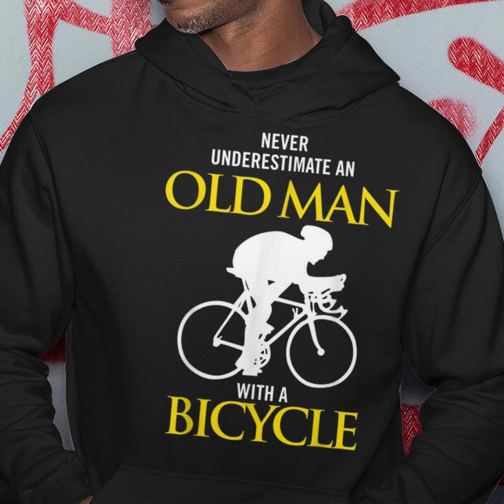Never Underestimate An Old Man With A Bicycle Ride Hoodie Funny Gifts