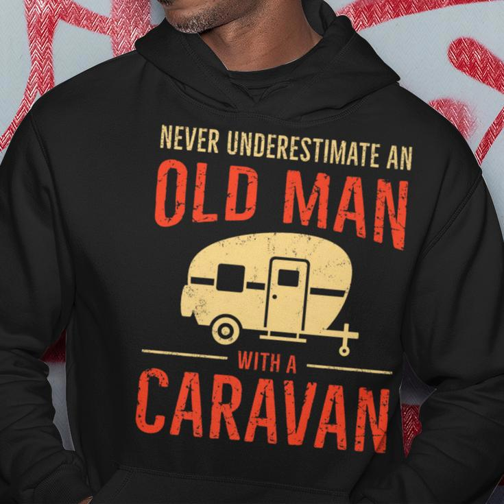 Never Underestimate An Old Man With A Caravan Hoodie Unique Gifts