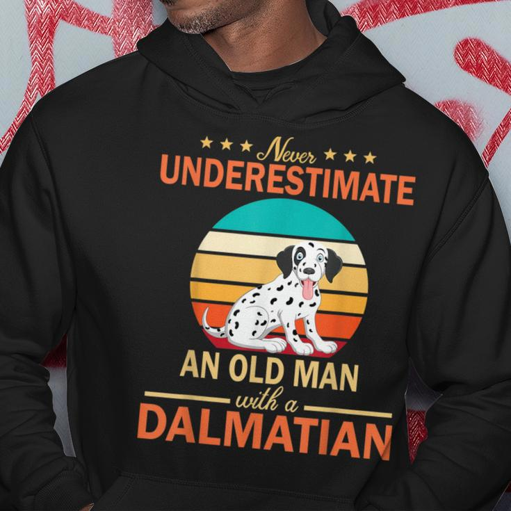 Never Underestimate An Old Man With A Dalmatian Dogs Father Hoodie Personalized Gifts