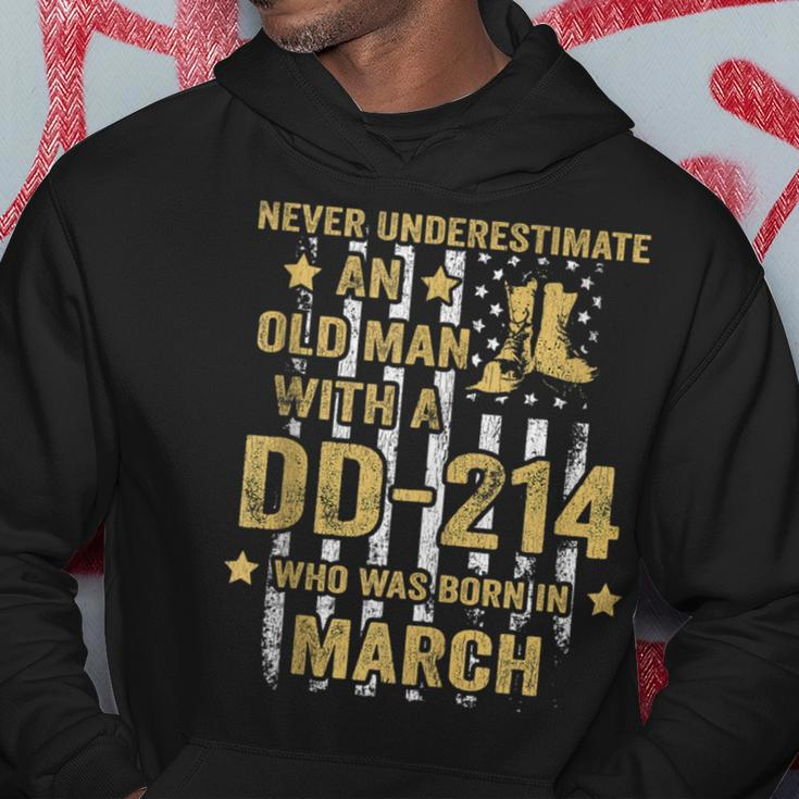 Never Underestimate An Old Man With A Dd-214 March Hoodie Funny Gifts