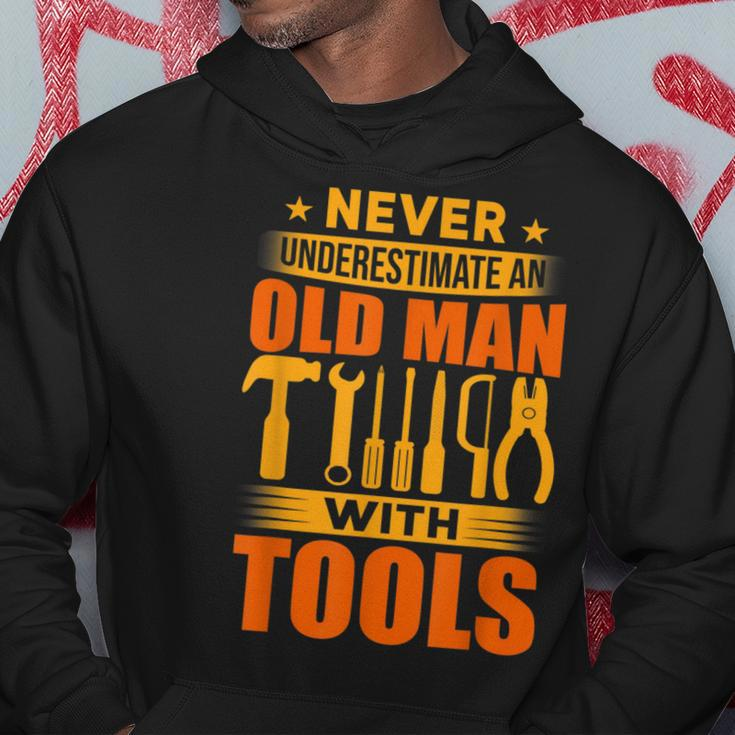 Never Underestimate An Old Man With Tools Handyman Hoodie Unique Gifts
