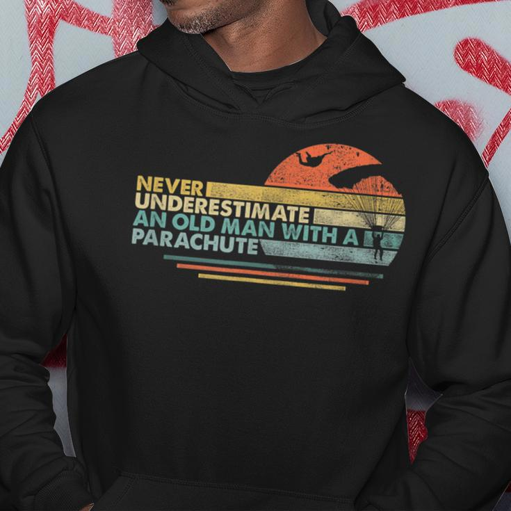 Never Underestimate Old Skydiver Hoodie Unique Gifts