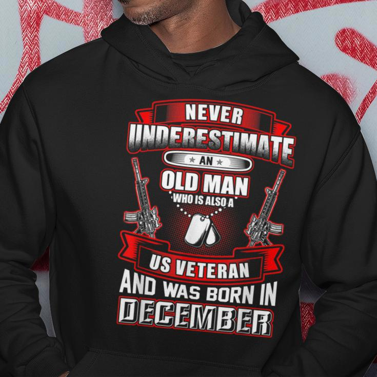 Never Underestimate An Old Us Veteran Born In December Hoodie Funny Gifts