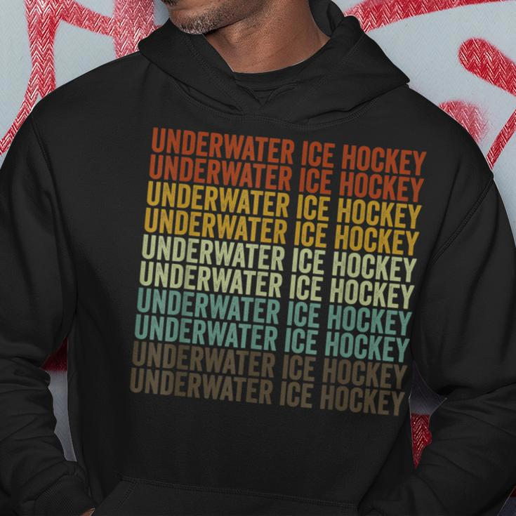 Underwater Ice Hockey Sports Retro Hoodie Unique Gifts