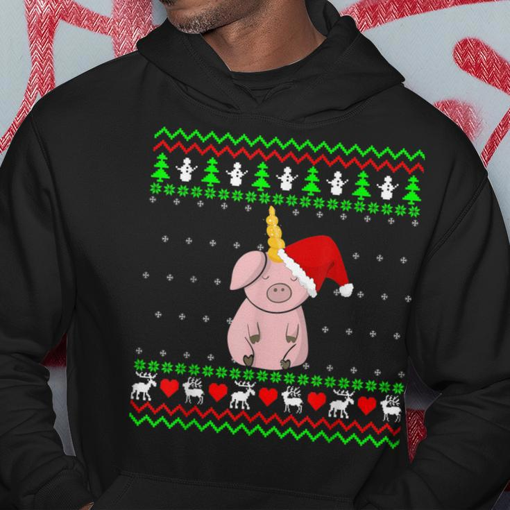 Unicorn Pig Ugly Christmas Sweater Hoodie Unique Gifts