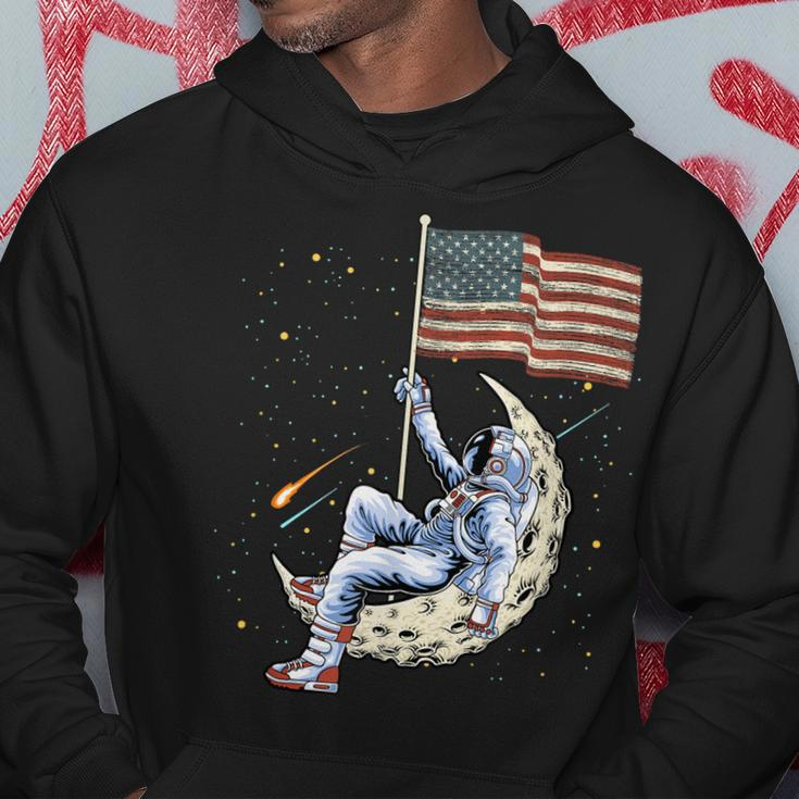 Us Flag Astronaut Space Independence Day 4Th Of July Hoodie Unique Gifts