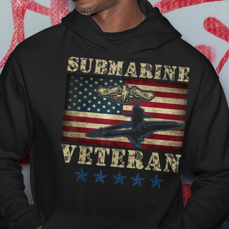 Us Navy Submarine Veteran Usa Flag Vintage Submariner Gift Hoodie Unique Gifts