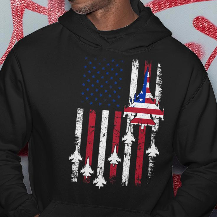 Usa Airplane Jet Fighter 4Th American Flag Of July Patriotic Hoodie Unique Gifts