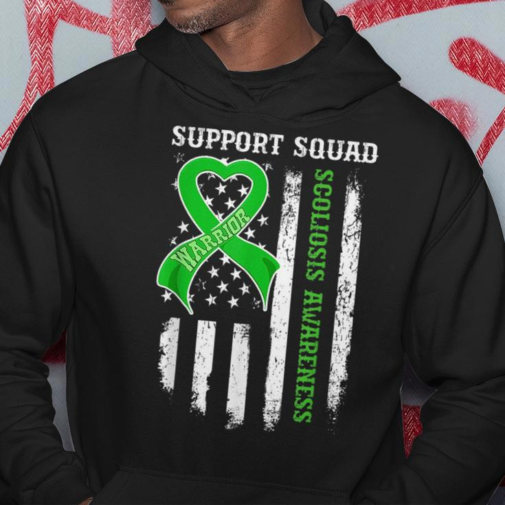 Usa Flag Support Squad Scoliosis Awareness Hoodie Unique Gifts