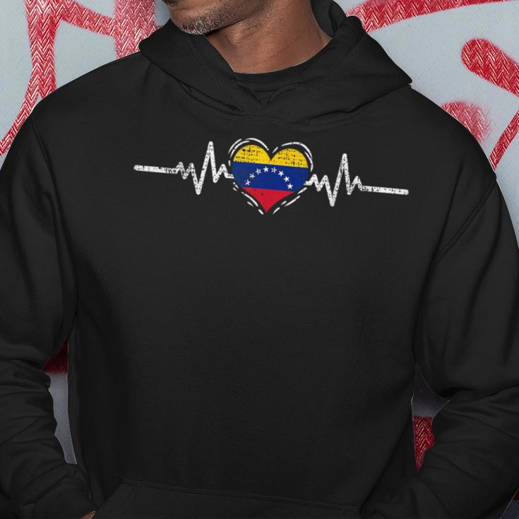 Venezuela Flag Heartbeat Venezuelan Roots Vintage Hoodie Funny Gifts