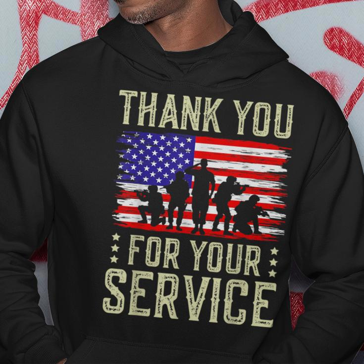 Veteran Thank You For Your Service Us Flag Veterans Day Hoodie Unique Gifts