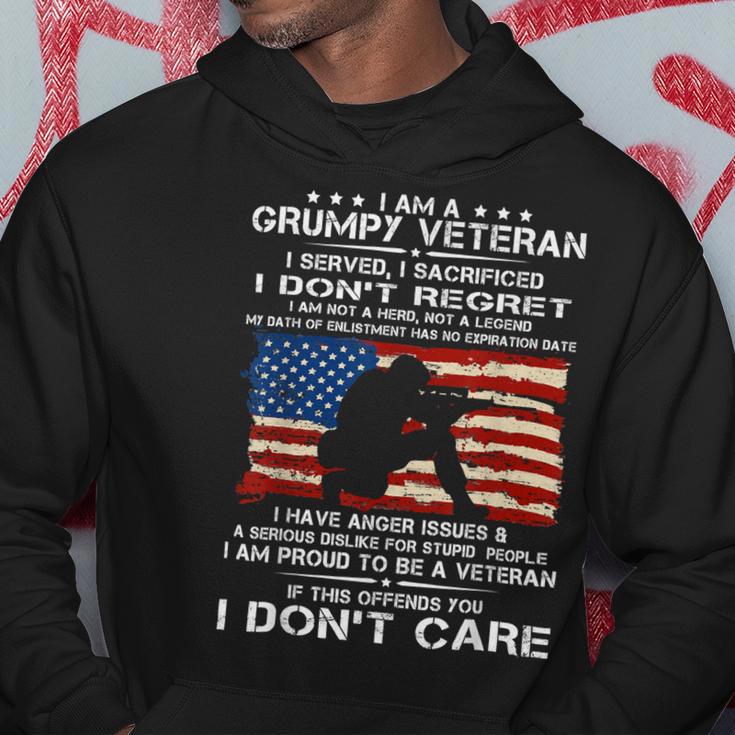 Veteran Veterans Day I Am A Grumpy Veteran I Served I Sacrificed I Don 39Regret 542 Navy Soldier Army Military Hoodie Unique Gifts