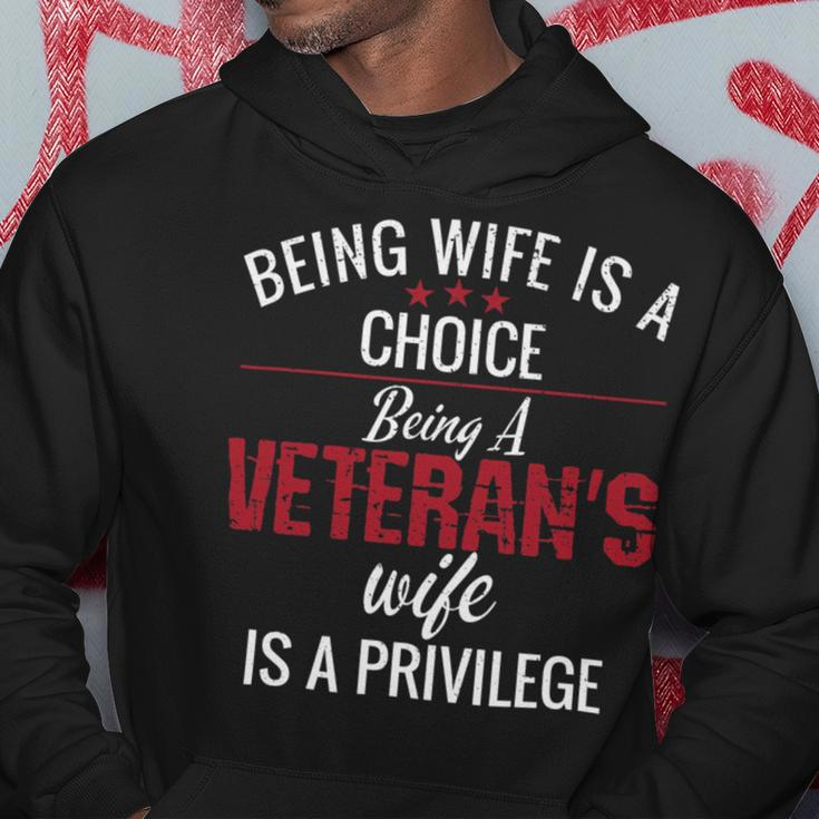 Veteran Veterans Day Veteran Wife Military Hoodie Unique Gifts