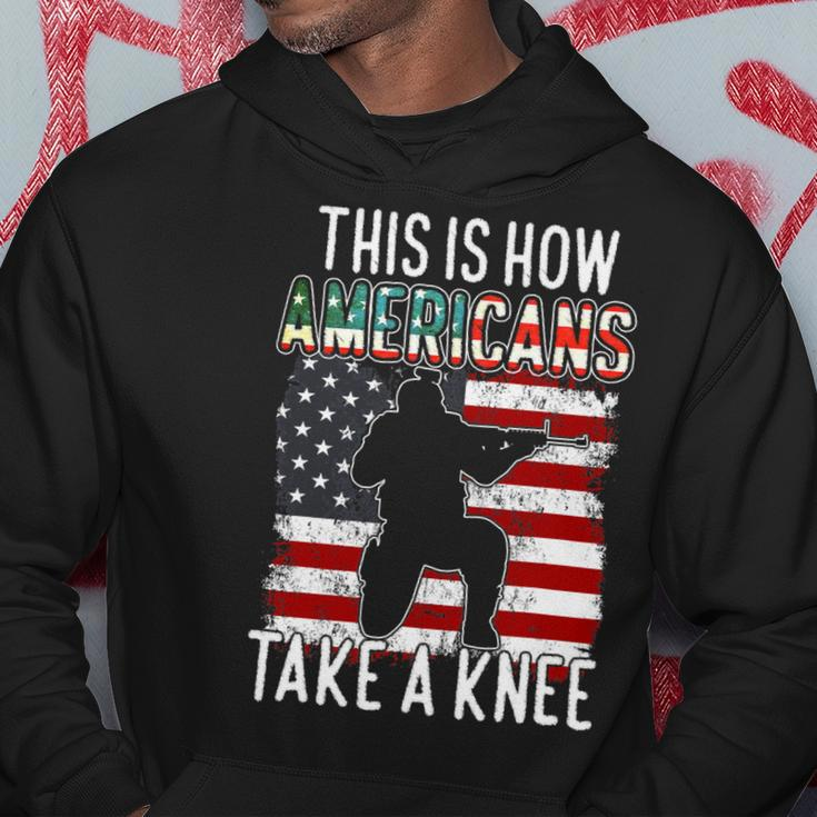 Veteran Vets This Is How Americans Take A Knee Funny Gift Veteran Day 24 Veterans Hoodie Unique Gifts