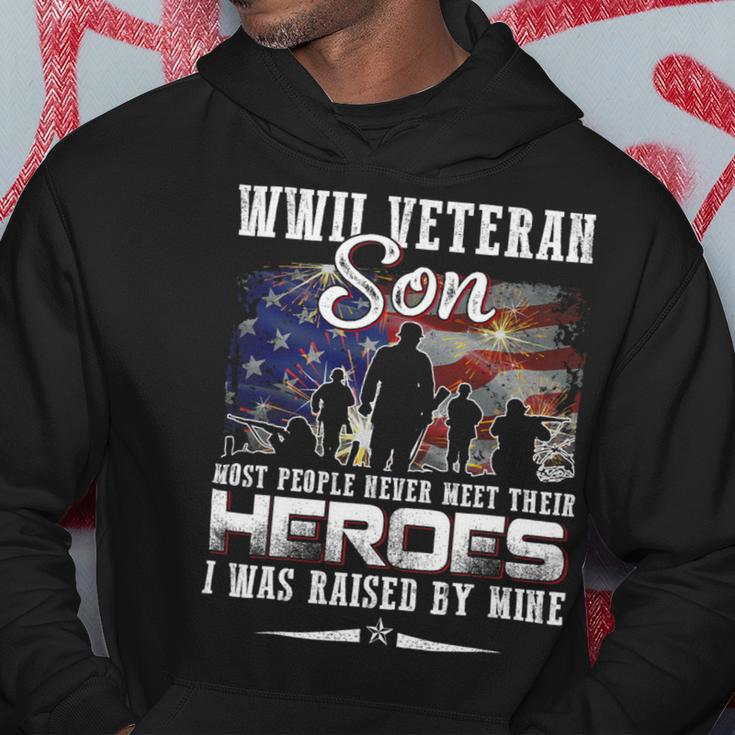 Veteran Vets Wwii Veteran Son Most People Never Meet Their Heroes 1 Veterans Hoodie Unique Gifts