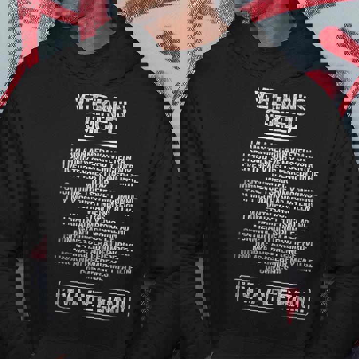 Veterans Creed I Proudly Served My Country Im A Veteran Hoodie Unique Gifts