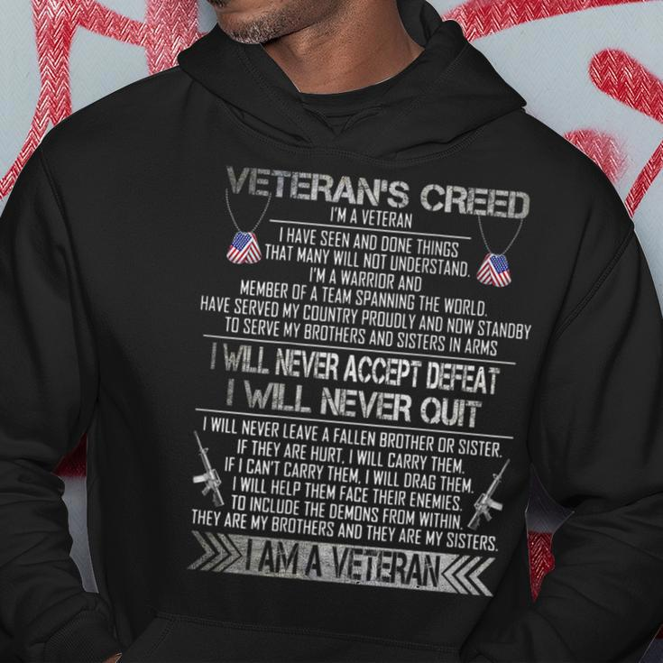 Veterans Creed Im A Veteran Proud Veterans Day Hoodie Unique Gifts