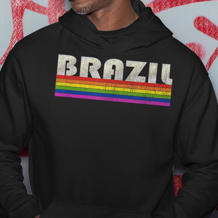 Vintage 80S Style Brazil Gay Pride Month Hoodie Unique Gifts